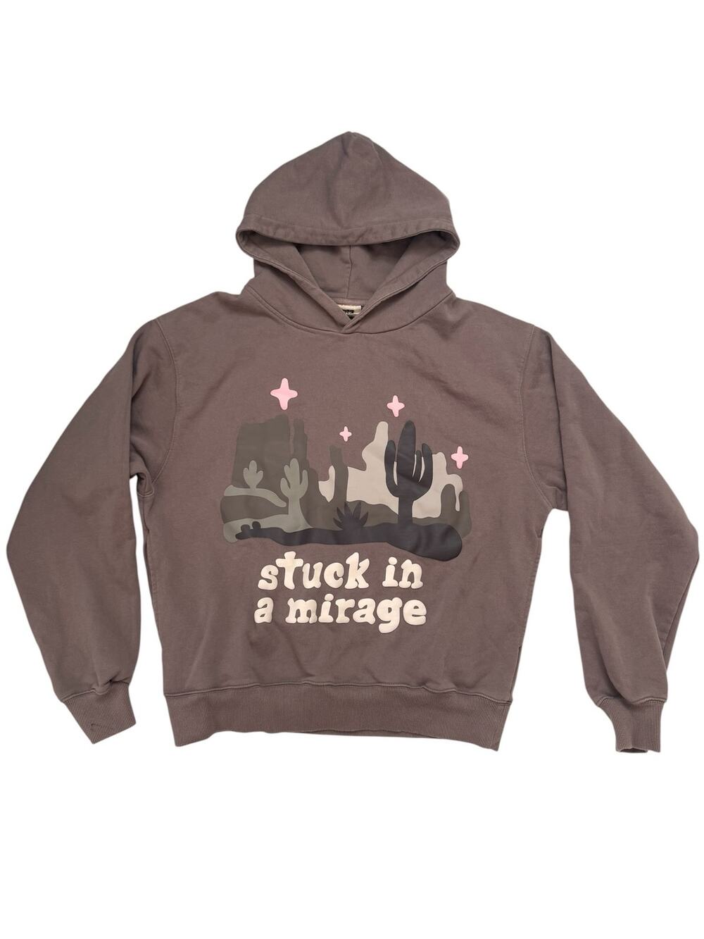 BROKEN PLANET Stuck In A Mirage Brown Hoodie Sweatshirt Small Unisex Adult